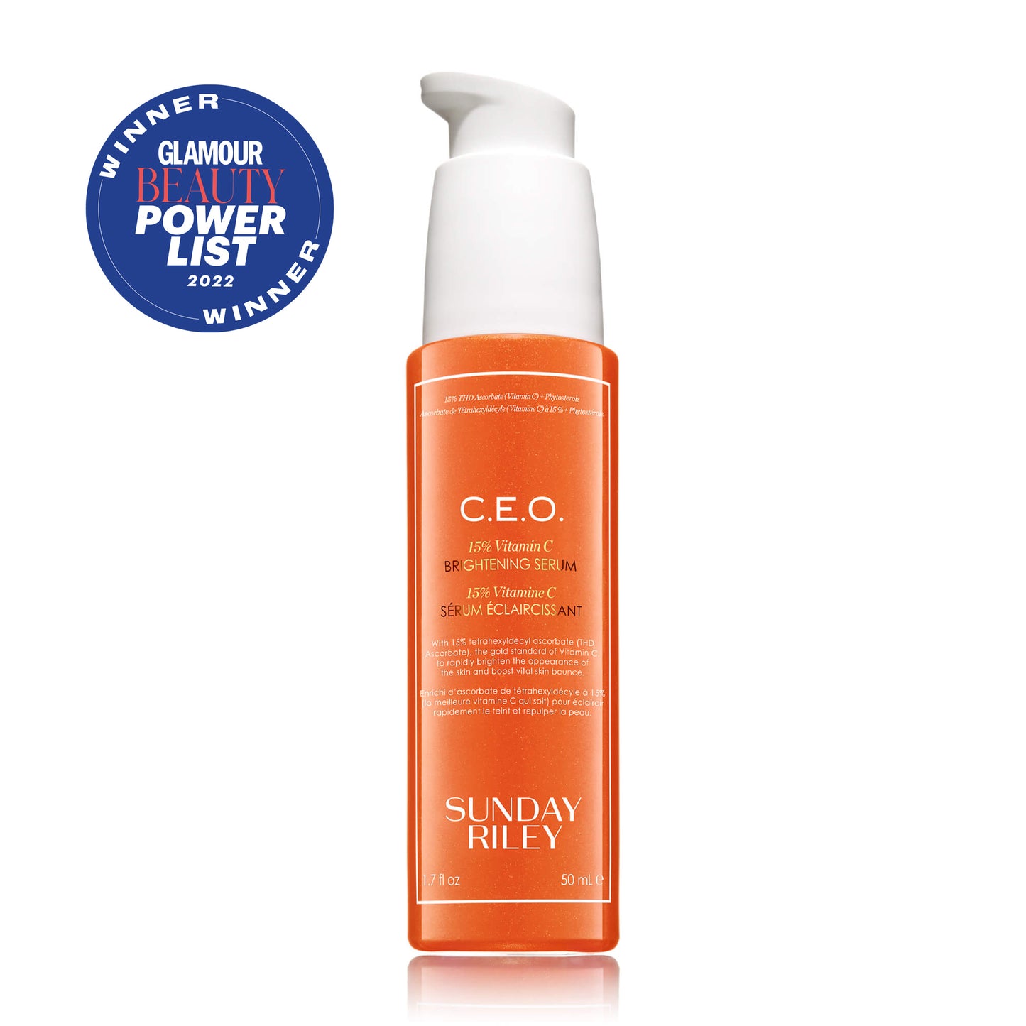 C.E.O. 15% Vitamin C Brightening Serum 50ml tall bottle
